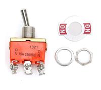 Mini Interrupteur à Bascule, 10 Pièces, 6 Broches, ON-ON 2 Positions, AC 250V 15A, E-TEN1321