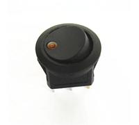 Mini interrupteur à bascule à bouton-poussoir, 5 pièces 250V interrupteur à bascule rond marche-arrêt 2 positions 3 broches multicolore LED KCD1(Giallo)