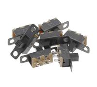 Mini interrupteur à bascule à bouton-poussoir, Interrupteur coulissant à micro broches SPDT, 50V, 0,5a, On-Off, SS12F15G4, poignée de 4mm, cuivre noir, 10/20/30 pièces(10PCS)