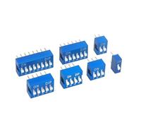 Mini interrupteur à bascule à bouton-poussoir, Module de commutation à glissière, interrupteur bascule au pas 2,54 mm, multicolore, 1 12 broches, paquet assorti(Blu,5PCS-12 PIN)
