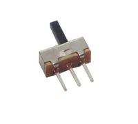 Mini interrupteur à bascule à bouton-poussoir, SS12D00 interrupteur coulissant vertical à micro broches 3 1P2T 2 positions poignée 3-6mm 20/50/100 pièces(6mm,100PCS)