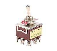 Mini Interrupteur à Bascule AC 15A / 250V 10A / 380V Interrupteur à Levier ON-ON 3PDT 2 Positions 9 Broches pour Voiture Bateau Équipement Industriel, Changer De Source