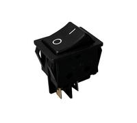 Mini interrupteur à bascule bipolaire noir à encastrer 3750W, 15A, 250V, garantie 5 ans - Tibelec
