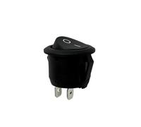 Mini interrupteur à bascule noir unipolaire à encastrer 3000W, 12 A, 250V, 29 x 33 mm