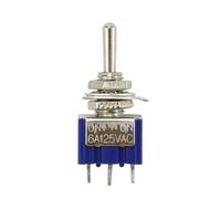 Mini interrupteur à bascule unipolaire à 3 broches, 6 A, 125 V CA, 20 pièces, MTS-102 ON-ON, MTS-103 ON-OFF-ON(MTS-102)