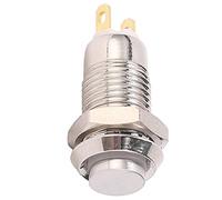 Mini interrupteur à bouton-poussoir de 8 mm, interrupteur à bouton-poussoir en métal à verrouillage automatique de 8 mm, longue durée de vie, Corrosion, pour sonnettes à faible courant,