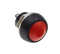 Mini interrupteur à bouton-poussoir momentané 12 mm, klaxon, bleu, blanc, vert, rouge, jaune, noir, 1 A, 250 V, réarmement automatique, 1 pièce(Reset Red)