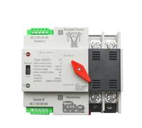 Mini interrupteur de transfert automatique ATS, 2/3/4P, 100A, 110V/220V, sélecteur électrique, double interrupteur d'alimentation, PV solaire, Rail DIN(2P,110V)