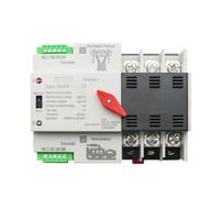 Mini interrupteur de transfert automatique ATS, 2/3/4P, 100A, 110V/220V, sélecteur électrique, double interrupteur d'alimentation, PV solaire, Rail DIN(3P,110V)