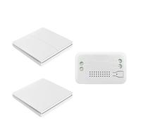 Mini interrupteur mural cinétique 220 V/110 V, 433 MHz, télécommande, sans pile, étanche IP44, compatible avec variateur LED et lampe.(1 W-1 Gang)