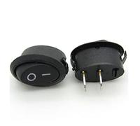 Mini interrupteur ovale 25 x 17 mm 6 A 250 V 2 broches noir on off 0/1 commutateur