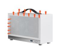 Mini-ITX en aluminium - Portable pour PC de jeu de petite taille | Robuste pour ordinateur de bureau épaissi, design compact comme valise de voyage