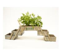 Mini jardin potager pliant - Rectangulaire - Marron - Compact - Idéal pour aromates