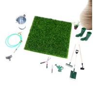 Mini Jardin pour Maison de - 12 pièces d'outils agricoles GNOME, Ensemble d'accessoires Miniatures, kit de décoration à Collectionner | Paysage de Maison d'arrière-Cour pour, garçons et