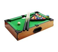Mini jeu de billard de table - 34,5 cm - Grand ensemble de table de billard en bois et résine pelucheuse - Accessoires complets pour le plaisir de la famille, les fêtes de voyage scolaires, les