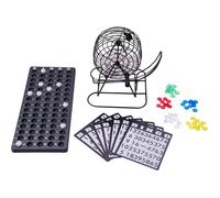 Engelhart - 360564 - Mini Jeu de Bingo Complet avec Sphère - Mélangeur - 13,5 cm - Jeu de Hasard - Ambiance - 75 Boules, 18 Cartes, 150 jetons - À partir de 3 Ans - Jeux de Bingo