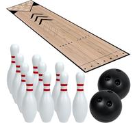 Mini jeu de bowling pour intérieur et extérieur avec piste, quilles de bowling et balle, ensemble complet pour la famille et les amis