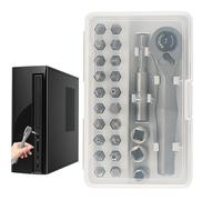 Mini jeu de cliquet | Kit d'outils de réparation magnétique intégré - Jeu de clés à cliquet | pour assemblage de composants mécaniques d'ordinateur, électronique, réparation à domicile
