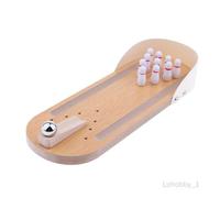 Mini Jeu De Plateau De Bowling En Bois Enfants Jouets Avec Boule À Dix Broches