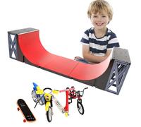 Mini jeu de skateboard à doigts - Petites touches - Ensemble de jouets créatifs à main - Construction en plastique durable - Mouvement de roue doux - Accessoires de sports de doigts pour enfants