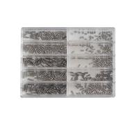 Mini jeu de vis - Organisateur compact 8,6 x 6,4 x 1,6 cm, boîte à vis durable en acier, 500 petites vis de rechange avec filetage fileté | Accessoire de réparation