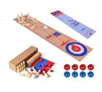Mini-Jeux De Société | Jeu De Palets, Quilles Et Curling | Ensemble De Bureau Compact pour Adultes Et | Divertissement Intérieur Amusant pour La Maison, Le Bureau, La Salle De Classe, Les Fête