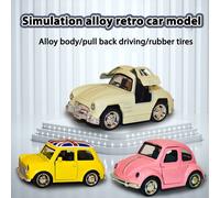Mini Jouet Rétro En Alliage, Voiture De Recul Acoustique-Optique, Modèle De Jouets