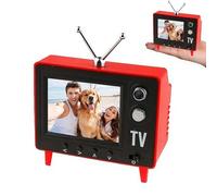 Mini jouet TV rétro, échelle 1:12, 8 Go de mémoire, petite maison de poupée, télévision, prend en charge la lecture USB et la prise casque, pour scènes de bricolage et cadeau de collection unique