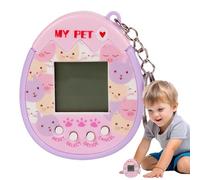 Mini Jouet Virtuel Numérique - Console Portable Rétro 5,8 X 4,9 X 1,7 Cm, Porte-clés Électronique pour Animaux De Compagnie, Jeu d'animaux Nostalgiques, Animal De Compagnie Virtuel Interactif | Style