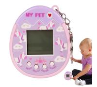 Mini Jouet Virtuel Numérique - Console Portable Rétro 5,8 X 4,9 X 1,7 Cm, Porte-clés Électronique pour Animaux De Compagnie, Jeu d'animaux Nostalgiques, Animal De Compagnie Virtuel Interactif | Style