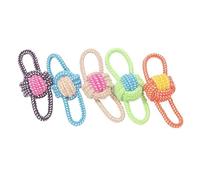 Mini jouets interactifs pour chiens en corde de coton, balle pour accessoires pour chiens, brosse à dents, jouet à mâcher pour chiots, pour petits et grands chiens (Style D)
