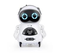 Mini jouets robots RC interactifs : parler, chanter, danser, raconter des histoires - Cadeau idéal pour les enfants - Blanc
