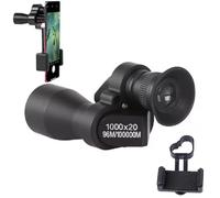 Mini jumelles de poche 1000 x 20 avec clip pour smartphone, télescope monoculaire compact, portable pour adultes, observation des étoiles, camping, randonnée, voyage (B)