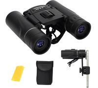 Mini jumelles télescopiques pliables 8 x 21 HD avec adaptateur pour smartphone, sangle de transport et sac de rangement pour observation des oiseaux, concerts, opéra, sport et voyages