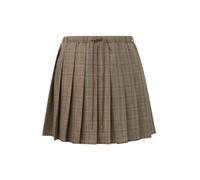 Mini jupe à carreaux plissée femme QS Blanc 38
