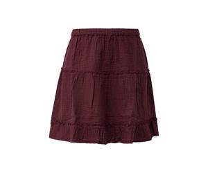 Mini jupe Ã©vasÃ©e Ã volants et taille Ã©lastiquÃ©e femme QS Rouge 32