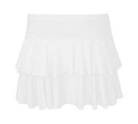 Mini jupe à volants pour femme Thème années 80, blanc, 40-42