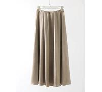 Mini Jupe Courte Sexy Jupes Longues pour Les Femmes Jupe De Bureau Élégante Dames Femmes Jupes en Satin Big Swing M Champagne