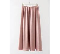 Mini Jupe Courte Sexy Jupes Longues pour Les Femmes Jupe De Bureau Élégante Dames Femmes Jupes en Satin Big Swing M Rose