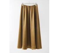 Mini Jupe Courte Sexy Jupes Longues pour Les Femmes Jupe De Bureau Élégante Dames Femmes Jupes en Satin Big Swing M Jaune