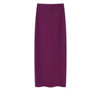 Mini Jupe Courte Sexy Jupes pour Femmes Violet Taille Haute Crayon Jupe Fendue Jupe Moulante Bureau Street Wear Jupe Femme S Violet