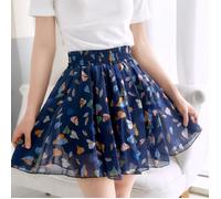 Mini jupe d'été coréenne en mousseline de soie pour femmes,taille haute,douce,pour dames,élastique,ligne a,parapluie[E888238618] M