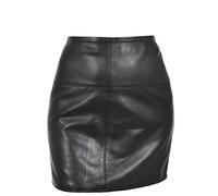 Mini-jupe en cuir pour femmes de 40,6 cm Marque House Of Leather SKT5 Noire, Noir , 42