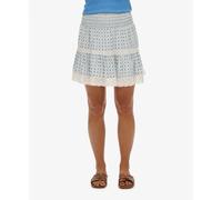Superdry Printed Lace Trim Short Skirt Beige L Femme