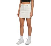 Urban Classics Mini Jupe Stretch en Denim pour Femme, Blanc cassé, 32