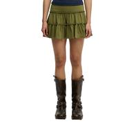 Superdry Tiered Jersey Mini Skirt Vert XL Femme