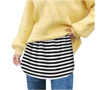 Mini jupe extensible Dasongff - Couche réglable - Faux pull - Jupe semi-longue - Version de base - Jupe polyvalente - Faux Hem - Mini jupe en dentelle