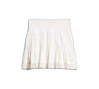 Superdry Ibiza Lace Mix Short Skirt Beige L Femme