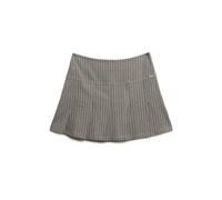 Superdry Pinstripe Pleat Mini Short Skirt Gris S Femme