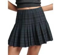 Mini jupe plissÃ©e Ã carreaux femme Superdry Bleu M